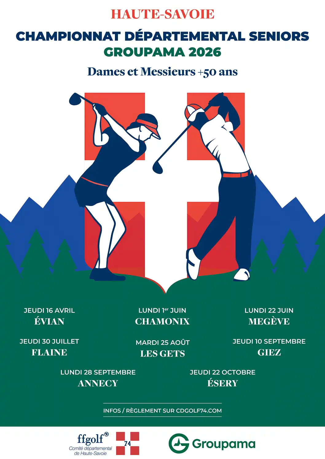 Championnat départemental séniors 2026 Championnat ouvert à tous les clubs affiliés au Comité départemental de Haute-Savoie.